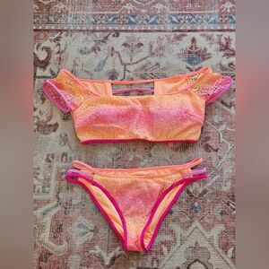Victoria's Secret Orange and Pink Bikini